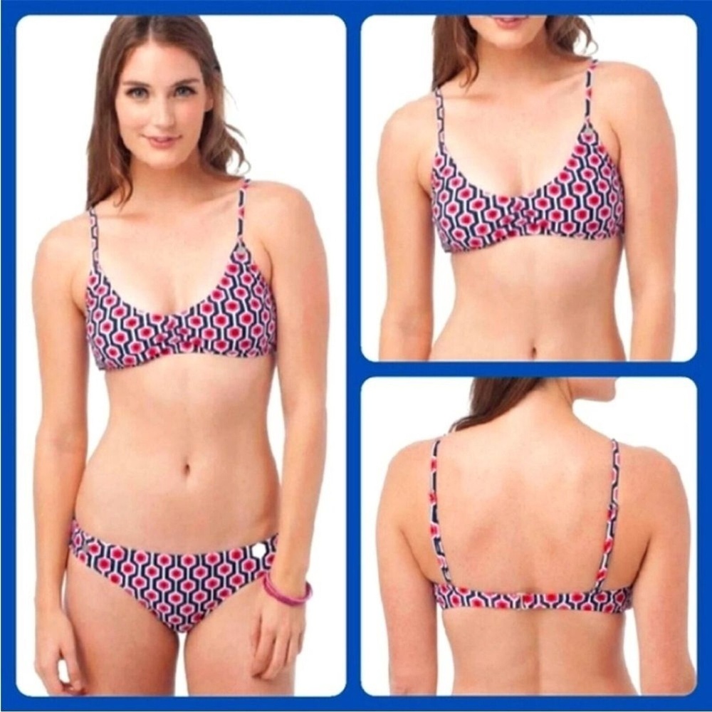 Southern Tide Seabrook Bikini in Geo Top Size S & Bottom Size M Pink Blue